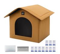 Genérico Cooling Outdoor Cat House - 32x32x25cm Animal Shelter | Insulated Cool Shelter Kennel House with 1 * Absorbent Bag and 10 * Ice Packs For Cats Dogs Indoor Pets Breathable