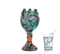 Genérico Copa De Dragón - Vasos De Metal De Fantasía, Vasos Míticos Adornados | Recipiente Para Ritual, Cuerpo Esculpido Con Emblema De Serpiente De Fuego, Soporte Decorativo Para Bebidas Legendarias