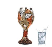 Genérico Copa De Dragón - Vasos De Metal De Fantasía, Vasos Míticos Adornados | Recipiente Para Ritual, Cuerpo Esculpido Con Emblema De Serpiente De Fuego, Soporte Decorativo Para Bebidas Legendarias