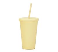 Genérico Copa de paja - Portabble reutilizable con paja | Tumbler de café helado ligero con tapa y paja | Topa Strw de de doble capa para que, y la pajita no se resbalará fácilmente