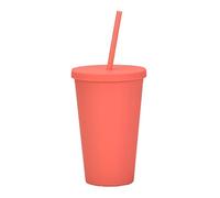 Genérico Copa de paja - Portabble reutilizable con paja | Tumbler de café helado ligero con tapa y paja | Topa Strw de de doble capa para que, y la pajita no se resbalará fácilmente