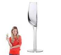 Generico Copa para vino tinto, copa para vino tinto, medio formato 140 ml - Vasos con tallo largo reutilizables diseño creativo para aficionados a la familia, fiestas, bodas y ocasiones especiales