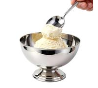 Genérico Copas De Postre De Acero Inoxidable | Cubiertos | Cubetas De Ensalada Metalicas - para Batidos Meriendas Tarta de Frutas Restaurante Fiestas Picnic Cumpleaños Verano Cine