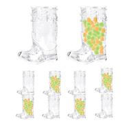 Genérico Copas para botas de - Copas para botas de | Tazas transparentes con cerveza, juego de 10 tazas reutilizables | Pequeño y novedoso juego de CowboyBoot, recuerdos de fiesta Cowboy