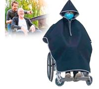 Genérico Coperta invernale calda per sedia a rotelle, mantello antivento, Poncho con Cappuccio, fodera in Pile, termica da viaggio per il calore Delle gambe e di Tutto il Corpo