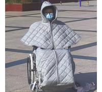 Genérico Coperta per sedia a rotelle invernale, spessa e calda, con scialle, fodera in Pile antivento, Comoda e con cerniera, per gambe e Tutto il Corpo, per pazienti anziani