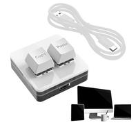 Generico Copia y pega teclado de 2 teclas - Mini teclado USB copiar y pegar,Teclados universales para PC de juegos mecánicos, retroiluminado RGB para copiar y para casa y viaje