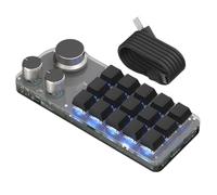 Generico Copiar y pegar teclado, teclado programable | Teclado programable mecánico de 15 llaves - KeyPad macro multifuncional, accesorios de trabajo y juegos para PC, computadora, computadora