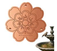 Genérico Copper Bird Bath Tray - Flower Shaped Purification Disk | Three Point Support 0.6mm Thick | Natural Material Physically Cleans Water For Garden Outdoor All Seasons