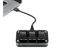 Genérico Copy Paste Keyboard - Hot Swappable Macro Board, Clicky Linear Actuator Switches, Wired Compact Desktop Input Blocks | Functional Multi-Tasking Control Pad Auxiliary Hardware For Office