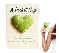 Genérico Corazón De Bolsillo | Decoración de Ánimo con Tema de Golf,Piedra en Forma de Corazón - Para Mujeres Niños Amigos Abuelos Acción De Gracias Navidad