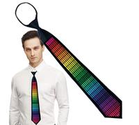 Genérico Corbata con luces navideñas,con luces navideñas | Corbata brillante navideña LED, luminosa controlada por voz para cumpleaños, vacaciones, amigos, familiares o socios comerciales
