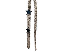 Genérico Corbata elegante de los años 2000 y años 2000 con estampado de lunares y leopardos, ideal para fiestas, accesorio para discoteca