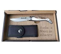 Genérico Corcoles Navaja Teja Albacete Ciervo 8,5 cm.Funda. Personalizada con tu Nombre.