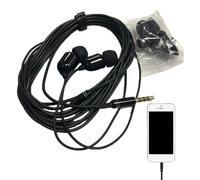 Genérico Cord Headphone - Wired In Ear Earphone with Microphone and Noise Cancelling Function - 3.5mm Plug Long Cable Earbuds For Singing, Travel, Camping, and Daily Use