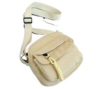 Genérico Cord-Umhängetasche - Damen-Cord-Umhängetasche, Reise-Umhängetaschen Mit Reißverschlusstasche - Hobo-Umhängetasche Aus Cord, Damen-Arbeitstasche Für Hotel, Wohnung, Schule
