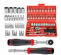 Genérico Cordless Slim Ratchet Set, Vessel Ratchet, Household Hand Repair Tool Set, Auto Repair Tool Box, Portable Mechanics Hand Tool Set, for Home, Dorm, Apartment