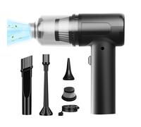Genérico Cordless Vacuum Cleaner, Desk Cleaner, 6,2 x 4,4 pulgadas, tamaño compacto portátil Super Suction, recargable Air Duster for Car Couch Keyboard Home Carpet, Travel, Black