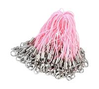 Generico Cordón con colgante para teléfono | 100 piezas pulsera con mosquetón de | Cordón llavero para smartphone - para mujeres y hombres, creación de joyas, mochila, llavero, Consulte la