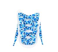 Genérico Cordones creativos con diseño de camuflaje de nubes for zapatillas deportivas, ancho 0,8 cm, 120/140/160 cm, planos, for AJ1 y AF1, mujer y hombre.(Navy blue,160cm)