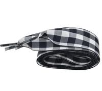 Generico Cordones de zapatos de celosía de estilo británico de 2,5 cm, cordones deportivos impresos para mujeres y hombres, Black Big Grid, 120