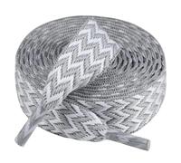 Genérico Cordones planos anchos para zapatillas de baloncesto, tenis y deportes - Cordones de cuerda de pan ondulado de 15 mm de ancho, poliéster duradero(Gray,120cm)
