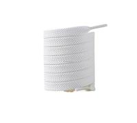 Genérico Cordones planos clásicos for zapatillas deportivas informales, blancos y negros, accesorios for cordones de equilibrio(White,100cm)