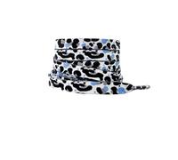 Genérico Cordones planos for zapatillas deportivas con estampado de leopardo, cebra y serpiente, unisex, creativos, informales, de lona, 1 par(Blue black leopard,140cm)