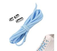 Genérico Cordones rápidos para zapatillas | Zapatos elásticos Cordones perezosos | de velocidad elástica con sistema de cordones - de zapatos planos de fitness, calzoncillos, Azul Polvido con Botones