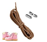 Genérico Cordones rápidos para zapatillas | Zapatos elásticos Cordones perezosos | de velocidad elástica con sistema de cordones - de zapatos planos de fitness, calzoncillos, Marrón con botones