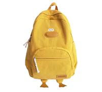 Generico Corduroy Backpack - Duck Backpack | Yellow Duck Back pack, 3D Cartoon Ducks School Bag, Animal Shaped Back Pack, Large Capacity Multiple Pockets Kids Schoolbag for Cell Phone Laptop Books