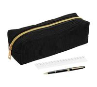 Genérico Corduroy Pencil Pouch, Cute School Pen Box, 7.87x2.76x2.76 Inches Storage Bag with Zipper, Fabric Stationery Holder, Desk Accessory with Stylish Design, Pencil Case for Office Art Class