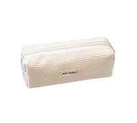 Genérico Corduroy Pencil Pouch, Large Capacity Makeup Bag, Cosmetic Bags for Women & Girls, Stylish Pen Case with Multiple Compartments, Zipper Closure, Ideal for School, Office, Travel