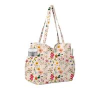 Genérico Corduroy Tote Bag - 38.5x36x1cm 255g Large Capacity Multi Pocket Shoulder Handbag Single Piece - Commuter Mommy Carryall - Casual Everyday Organizer