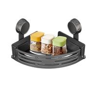 Genérico Corner Shower Shelves - Removable Storage for Kitchen | Waterproof Resin Organizer including High-Capacity Tray & Tool-Free Installation for Pantry, Mirror, Tile and Smooth Surfaces