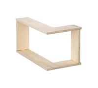 Genérico Corner Wall - Double Layer Organizer, Wood Flower Stand, Floating Book Shelf, Space Saving Bracket, Home Furniture, Versatile Interior Storage For Apartment Office Studio