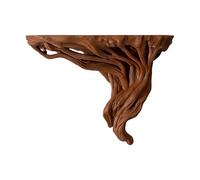 Genérico Corner Wall Shelf - 30cm Rustic Display Rack, Tree Root Design Organizer | Space Saving Storage Shelves for Book Photo Frame Flower Pot Living Room Bedroom Kitchen Office Farmhouse Decor