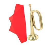 Genérico Corneta de carga bugle cuerno de corneta bocina de niebla instrumentos musicales instrumento musical Instrumento de viento corneta para principiantes aleación de cobre Golden