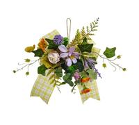 Genérico Corona De Flores - Decoraciones De Primavera De 60 Cm, Elegante Guirnalda para El Hogar Puerta, para Celebración De Bodas Impresionante Acento Botánico Verde para Interiores Al Aire Lib
