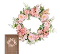 Genérico Corona de Puerta de Flores de Primavera con iluminación LED | Corona de Primavera Colorida y, diseño Exquisito como decoración de Pared para Exteriores, días Festivos, Bodas y, Funcion