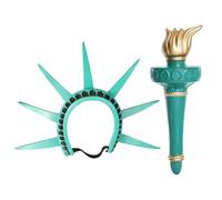 Genérico Corona Estatua De La Libertad Con Antorcha, Diadema Ajustable Para Mujeres | Tocado Cosplay Para Festival De Máscaras | Accesorio Ďe Juego Đe Rol Disfraz D́e Halloween