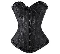 Genérico Corpiño Top Body Mujeres Medieval Overbust Adelgazante Cinturón Corset Hueso De Plástico Push Up Elegante Corpiño Top Elástico Steampunk Shapewear Lencería Fiesta Faja Corsés Pirata
