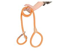 Genérico Correa Ajustable antichoque for Perros pequeños, Color Beige, Azul, Negro, marrón, Rojo, Verde Claro, Naranja y Rosa, extendida e integrada(Orange14mm 1 8,Black8mm 1 8m)