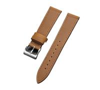 Genérico Correa de cuero vintage universal, suave, liberación rápida, estilo retro, piel vaca Crazy Horse, 18/19/20/21/22/24 mm, for hombre(Light Brown,21mm)