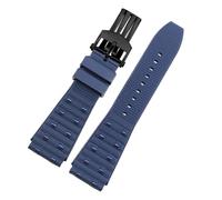 Genérico Correa de goma FKM compatible con Breitling Super Mechanical Chronograph B01 Ocean Avenger Series pulsera reloj banda 22 mm(Blue-black B,24mm)