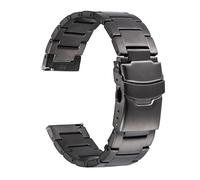 Genérico Correa De Reloj Acero Inoxidable Con Acabado Mate Cepillado, 18 Mm, 20, 22 Y 24, Hebilla Doble, Color Negro, Plateado O Dorado(Space Grey,22mm)