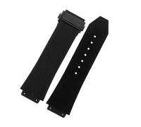 Genérico Correa de reloj compatible con BIG BANG silicona 24 x 17 mm y 26 19 for hombre, pulsera goma(Black-black-B,25mm-19mm)