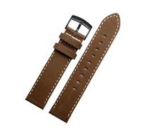 Genérico Correa de Reloj Compatible con la Cuero Genuino Timex for Hombres Serie T49905 T49963 T49953 marrón no Lisa for Ganado 20 mm(20mm)