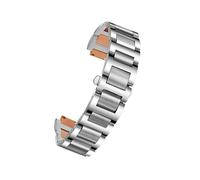 Genérico Correa de reloj con extremo orejeta acero inoxidable Compatible la serie C-artier Ballon Bleu 20 * 12 mm 18 11 14 8 W6920046 correas pulsera for hombres y mujeres(Silver rose gold,14X8mm)