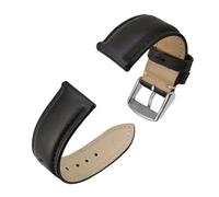 Genérico Correa de reloj cuero, correa repuesto for hombre, 16 mm, 17, 18, 19, 20, 21, 22, estilo vintage(Black,16mm)